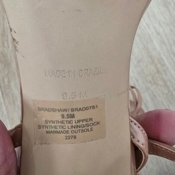 Steve Madden Bradshaw Dark Blush Patent Ankle Strap High Heel Sandals Size 9.5 - Picture 3 of 12